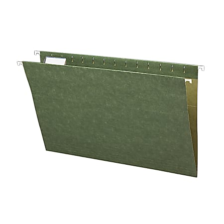 Smead® Premium-Quality Hanging Folders, 1/5 Cut, Legal Size, Standard Green, Pack Of 25