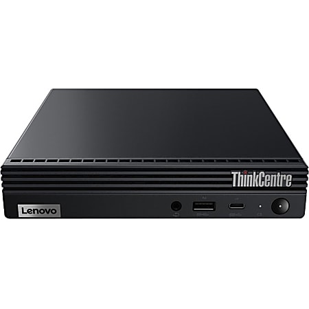 Lenovo ThinkCentre M60e 11LV004YUS Desktop Computer - Intel Core i5 i5-1035G1 Quad-core 1 GHz - 8 GB RAM- 256 GB M.2 PCI Express SSD - Tiny - Black - Windows 10 Pro 64-bit - Intel UHD Graphics- 65 W