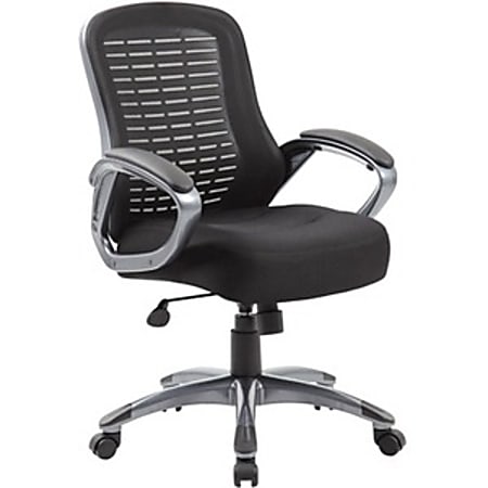 Boss Office Products Ribbed Mesh High Back Task Chair Black ODP