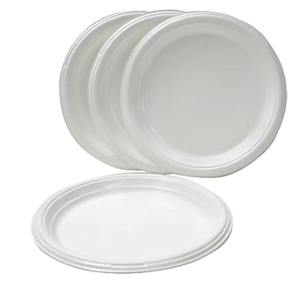 Dart Heavyweight Plastic Plates, 9" Diameter, White, Bag Of 125