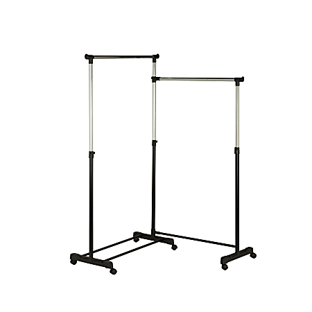 Honey Can Do Rotatable Double Garment Rack 63 58 H x 17 316 W x 65 D ...