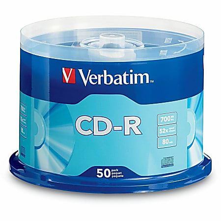 Verbatim&reg; CD-R Spindle, 700MB, Pack of 50