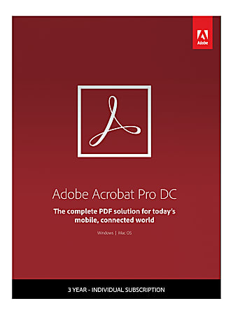 Adobe® Acrobat® Pro DC, 3-Year Subscription