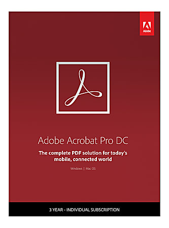 Adobe&reg; Acrobat&reg; Pro DC, 3-Year Subscription