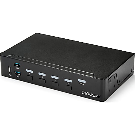 StarTech.com 4-Port HDMI KVM Switch - Built-in USB 3.0 Hub for Peripheral Devices - 1080p