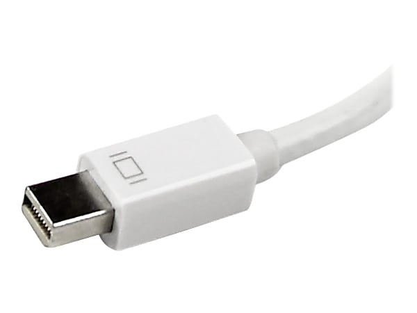StarTech.com Travel A/V Adapter: 3-in-1 Mini DisplayPort to VGA DVI or HDMI Converter - White (MDP2VGDVHDW) - Video converter - DisplayPort - DVI, HDMI, VGA - white - for Apple MacBook Air