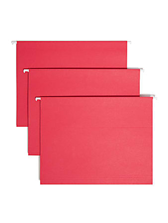 Smead&reg; Hanging File Folders, Letter Size, Red, Box Of 25 Folders