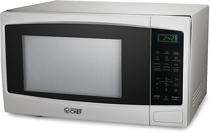 Commercial Chef 1.1 Cu. Ft. 1000W Countertop Microwave Oven, White
