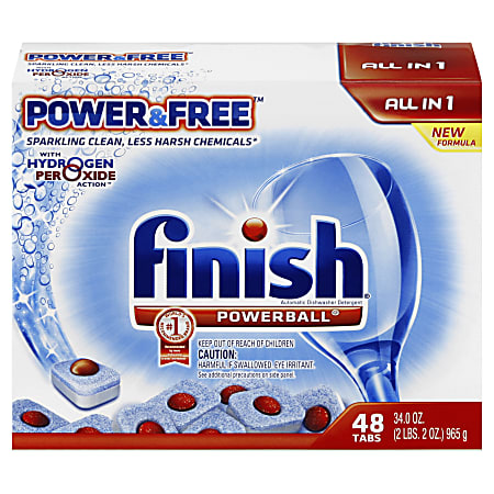 Finish® Power & Free™ Dishwashing Tabs, 8 Oz, 48 Tabs
