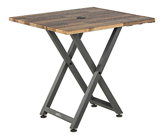 Vari Standing Meeting Table, Reclaimed Wood