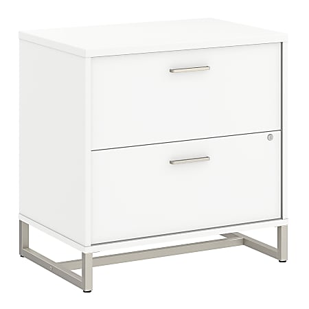 Bush Business Furniture Method 29-3/4"W x 19-3/4"D Lateral 2-Drawer File Cabinet, White, Standard Delivery