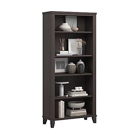 Bush Home Somerset Tall 5 Shelf Bookcase, Storm Gray, Standard Delivery