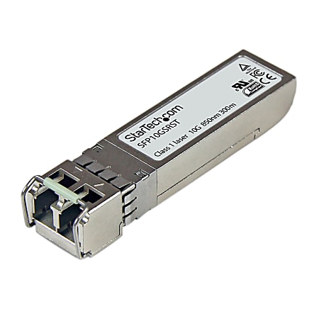 StarTech.com Cisco SFP-10G-SR Compatible SFP+ Module - 10GBASE-SR Fiber Optical SFP Transceiver - Lifetime Warranty - 10 Gbps - Maximum Transfer Distance: 300 m (984 ft.) - 100% compatibility with Cisco SFP-10G-SR guaranteed