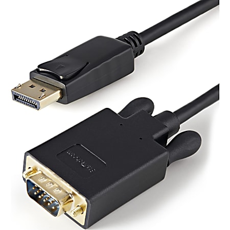 StarTech.com 3' DisplayPort To VGA Adapter Converter Cable, Black