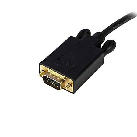 StarTech.com 3 DisplayPort To VGA Adapter Converter Cable Black - Office  Depot
