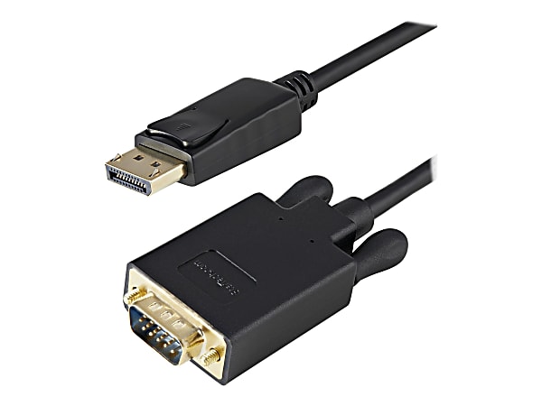 StarTech.com 3ft (1m) DisplayPort to VGA Cable, Active DisplayPort to VGA Adapter Cable, 1080p Video, DP to VGA Monitor Converter Cable - DP2VGAMM3B