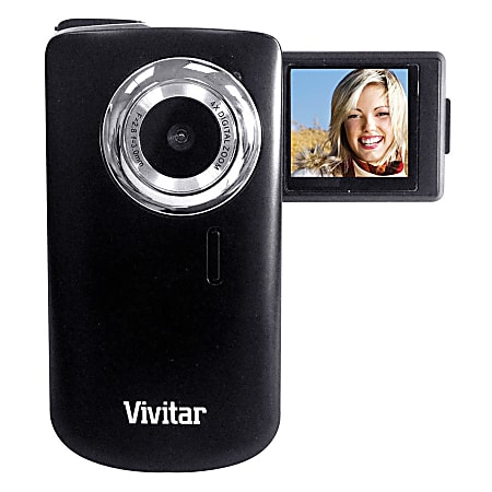 Vivitar High-Definition Pocket Camcorder With 5.1-Megapixel Still Camera, Black