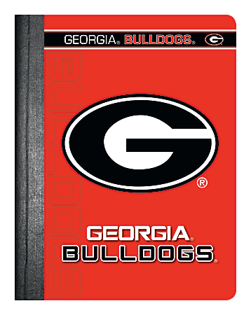 Markings by C.R. Gibson® Composition Book, 7 1/2" x 9 3/4", 1 Subject, College Ruled, 200 Pages (100 Sheets), Georgia Bulldogs Classic 1