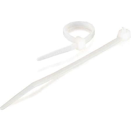 C2G 7.75in Releasable/Reusable Cable Ties - White - 50pk - Cable Tie - Natural - 50 Pack