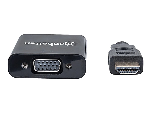 Manhattan HDMI Male to VGA Female Converter with Optional USB Micro B Power Port Retail Blister HDMI USB VGA for Audio Video Device Notebook