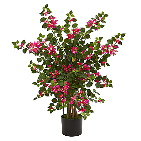 Nearly Natural Bougainvillea 42”H Artificial Tree With Pot, 42”H x 21”W x 21”D, Pink