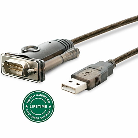 Plugable USB to Serial RS-232 Adapter (5ft) with COM Retention, PL2303DB9