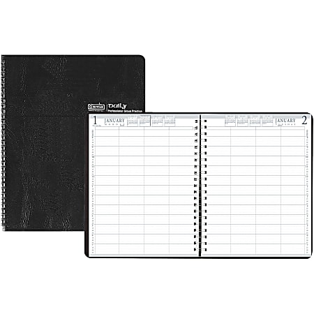House of Doolittle 4-Person Embossed Cover Daily Appointment Book, January 2022 to December 2022