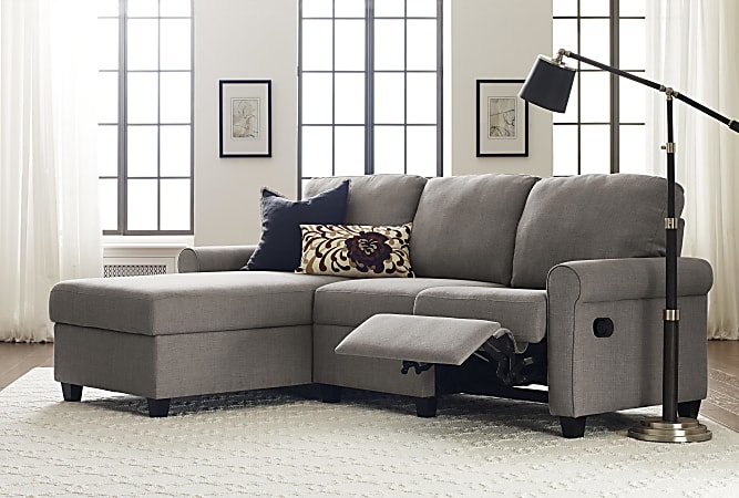 Serta Copenhagen Reclining Sectional With Storage Chaise Left
