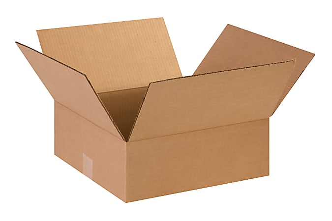 Partners Brand Flat Corrugated Boxes, 14" x 14" x 5", Kraft, Pack Of 25