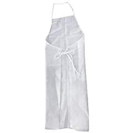 Goldmax Disposable Plastic Apron, 28" x 46", 2 mil, White, Carton Of 5