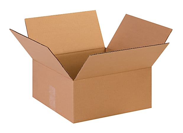 Partners Brand Flat Corrugated Boxes, 13" x 13" x 6", Kraft, Pack Of 25