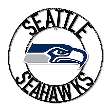Imperial NFL Wrought Iron Wall Art, 24"H x 24"W x 1/2"D, Seattle Seahawks