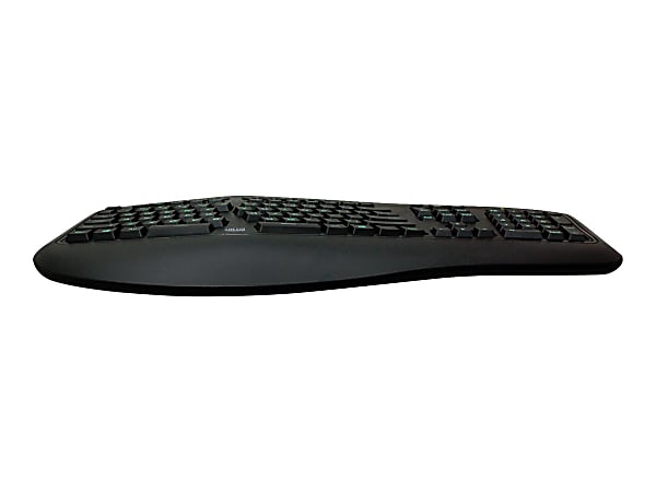 Adesso Tru-Form 150 3-Color Illuminated Ergonomic Keyboard, Black, AKB-150EB