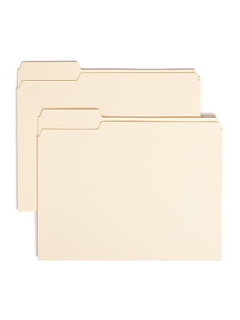 Smead® Selected Tab Position Manila File Folders, Letter Size, 1/3 Cut, Position 1, Pack Of 100