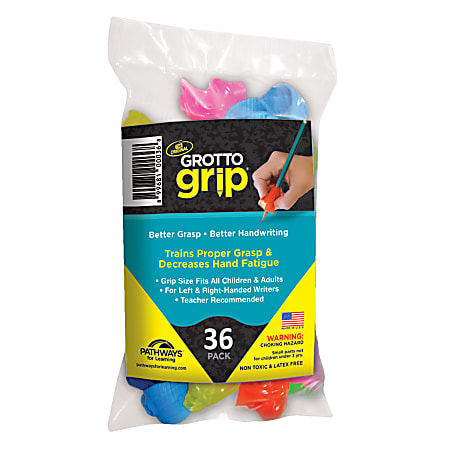 Pathways For Learning Grotto Grips, Assorted Colors, Pack Of 36