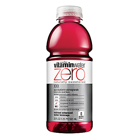 glacéau vitaminwater™ XXX Zero Calorie, 20 Oz. Bottles, Case Of 24