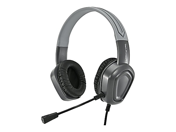 Techprotectus USB Noise Cancelling Headset, With Boom Mic, USB Type-C Connector, Gray, TP-H16-CBV