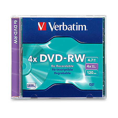 Verbatim DVD-RW 4.7GB 4X with Branded Surface -