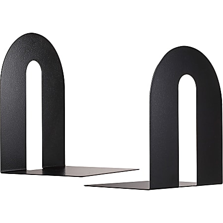 OIC® Steel Construction Heavy-Duty Bookends, Non-Skid, 10"H,