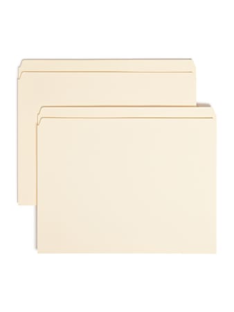 Smead&reg; File Folders, Letter Size, Straight Cut, Manila, Pack Of 100