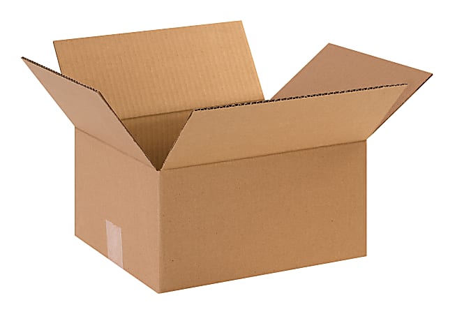 Partners Brand Corrugated Boxes, 12" x 10" x 6", Kraft, Pack Of 25