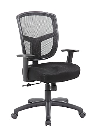 Boss Office Products Contract Mesh High-Back Task Chair, Black
