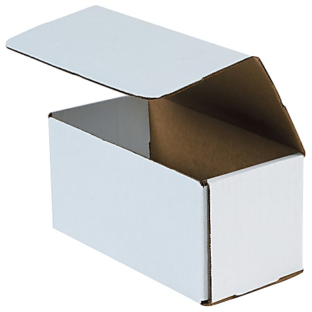 Partners Brand 12" Corrugated Mailers, 5"H x 5"W x 12"D, White, Pack Of 50