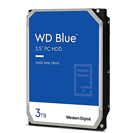 Western Digital® Blue 3TB Internal Hard Drive For Desktops, 64MB Cache, SATA/600, WD30EZRZ