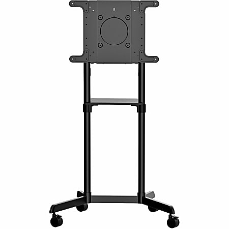 StarTech.com Mobile TV Cart, Portable Rolling TV Stand for 37-70" VESA Display (154lb/70kg) - Mobile TV Stand w/ Casters - Cart - for flat panel - steel - screen size: 37"-70"