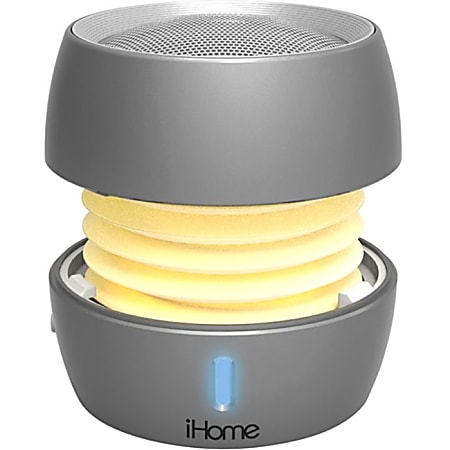 iHome iBT73 Portable Bluetooth Speaker System - Silver - Battery Rechargeable - USB