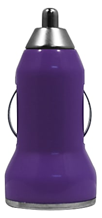 Wireless Gear USB Car Charger, Single, Purple