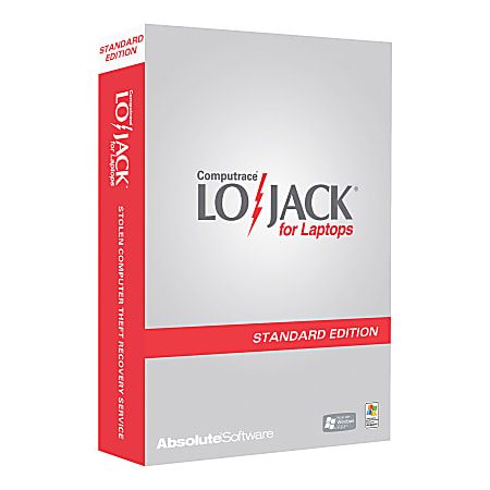 Absolute® Software Lojack For Laptops Standard 3 Year For PC, Traditional Disc