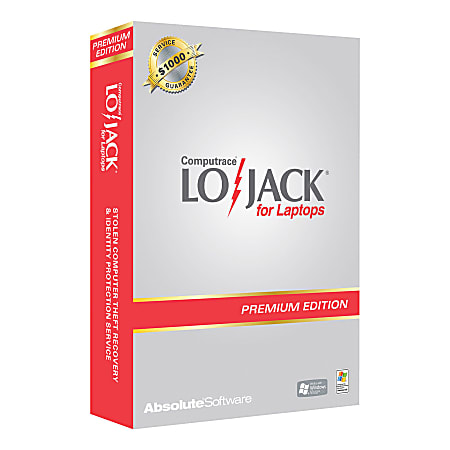 Absolute® Software Lojack For Laptops Premium 3 Year For PC, Traditional Disc
