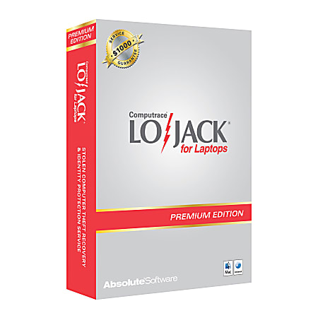 Absolute® Software Lojack For Laptops Premium 3 Year For Mac, Traditional Disc